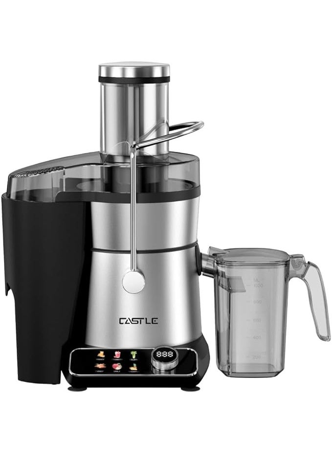 CASTELL Electric juicer, 1400 watts, 1 liter capacity, 6 programs, titanium blade, JC1460SL - Silver Black - Image 1